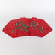 Red Candle Garland Linen Table Runner