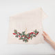 Natural Candle Garland Linen Tea Towel