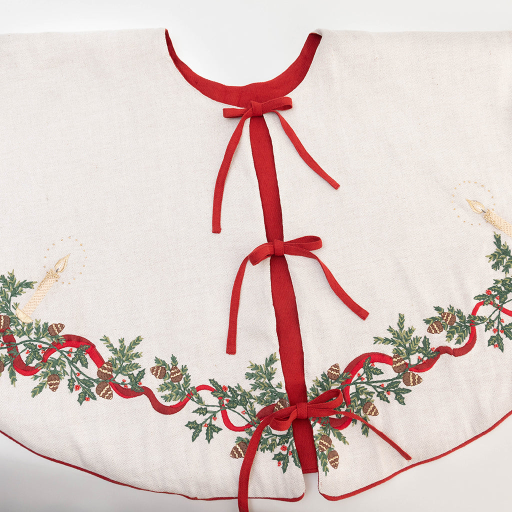 Natural Candle Garland Tree Skirt