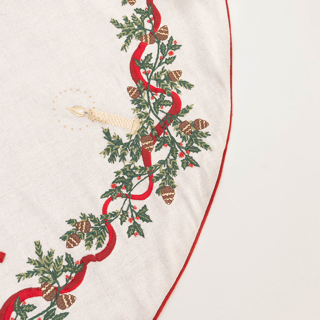 Natural Candle Garland Tree Skirt