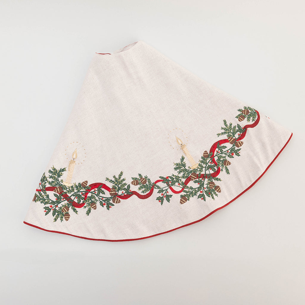 Natural Candle Garland Tree Skirt