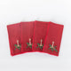 Red Candle Linen Napkins - Set of 4