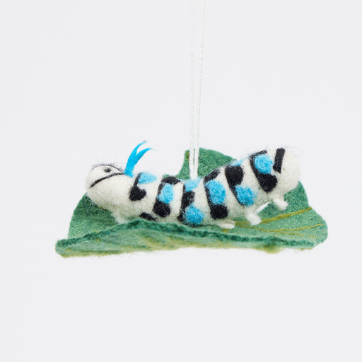 Caterpillar on a Leaf Ornament