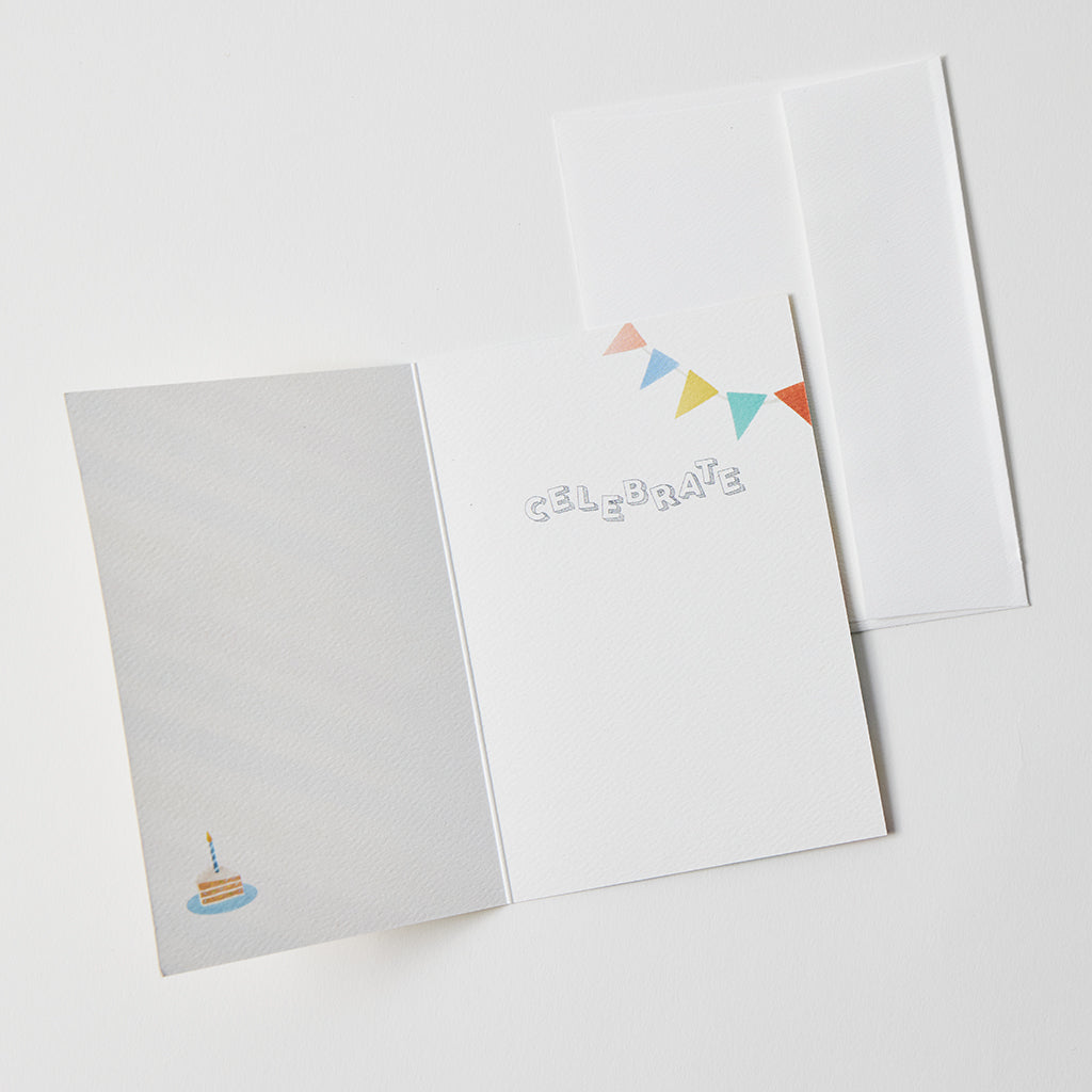 Celebrate Stripes Birthday Greeting Card