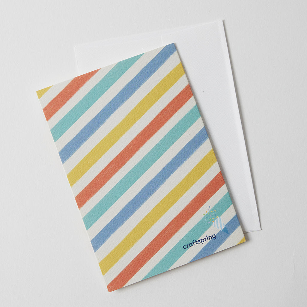 Celebrate Stripes Birthday Greeting Card