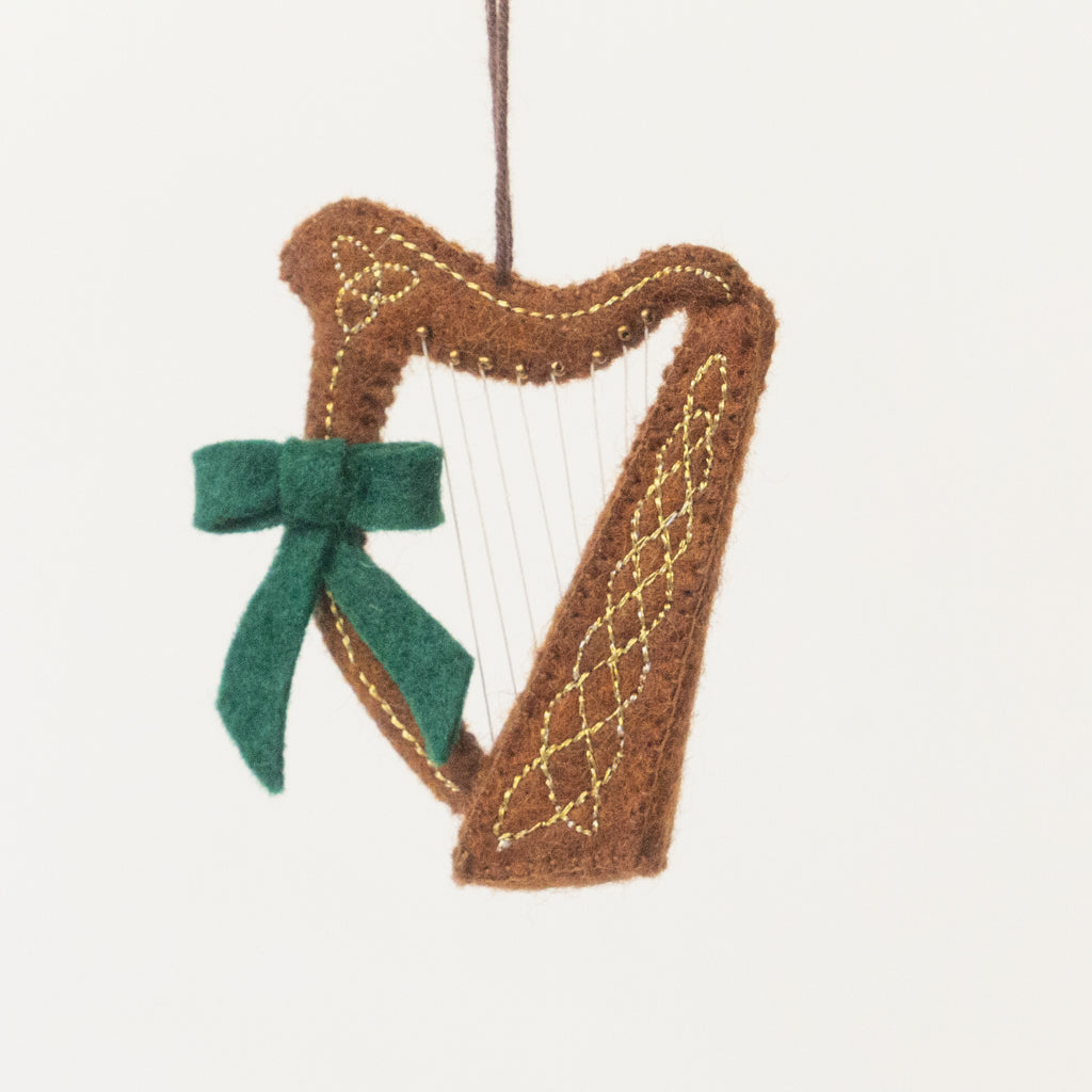 Celtic Harp Ornament