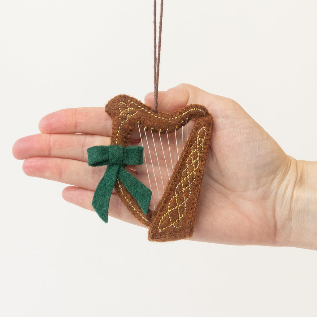 Celtic Harp Ornament