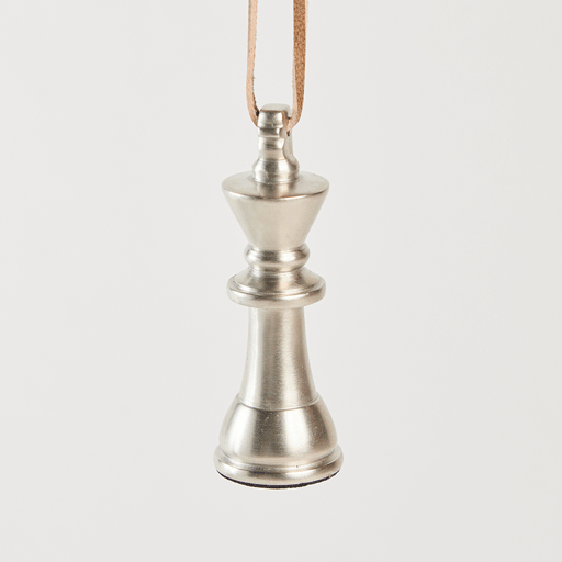 Chess King Ornament - Pewter