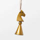 Chess Knight Ornament - Antique Brass