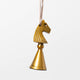 Chess Knight Ornament - Antique Brass