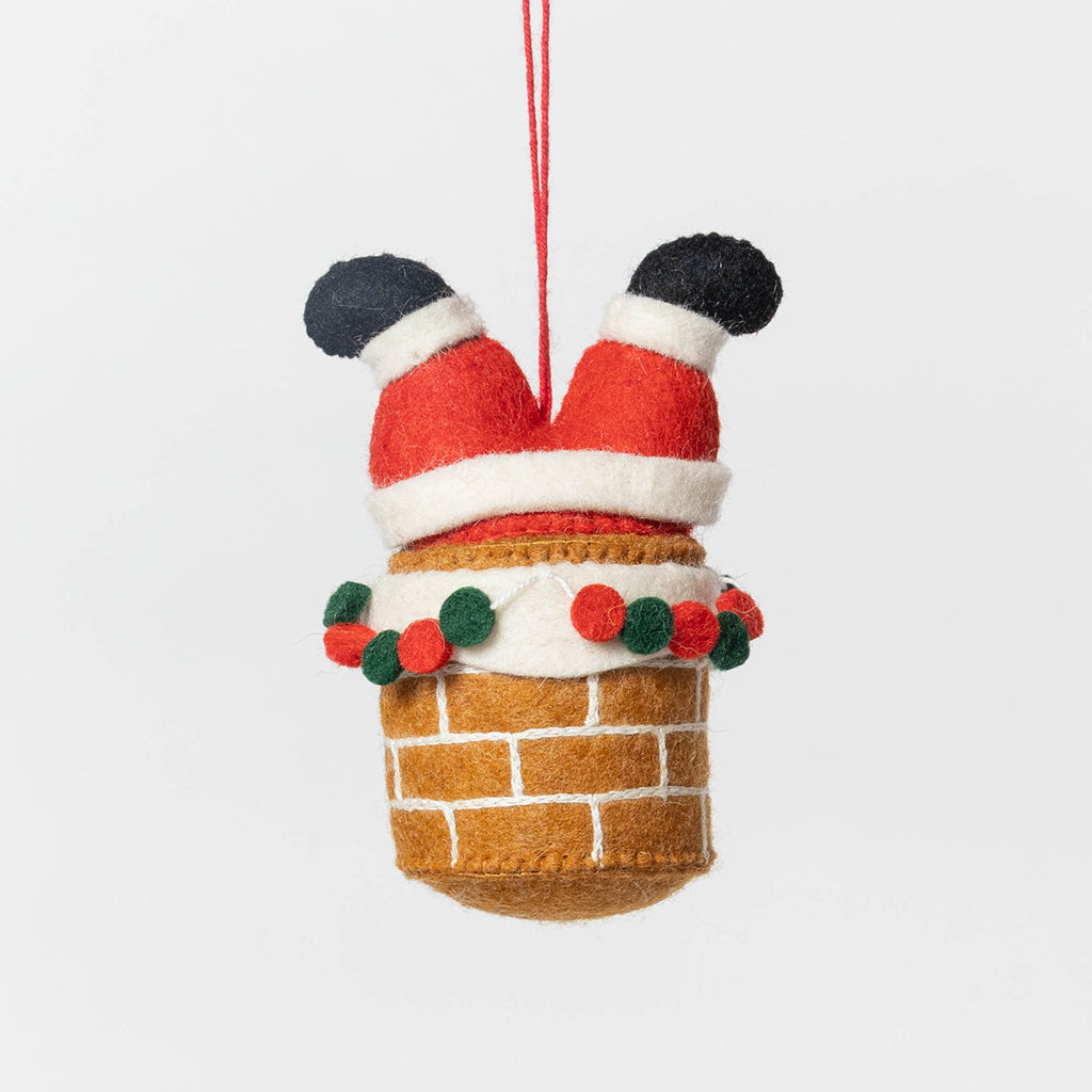 Chimney Santa Ornament