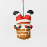 Chimney Santa Ornament