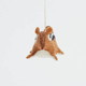 Hand-felted chipmunk ornament – woodland animal decoration with soft wool texture.
