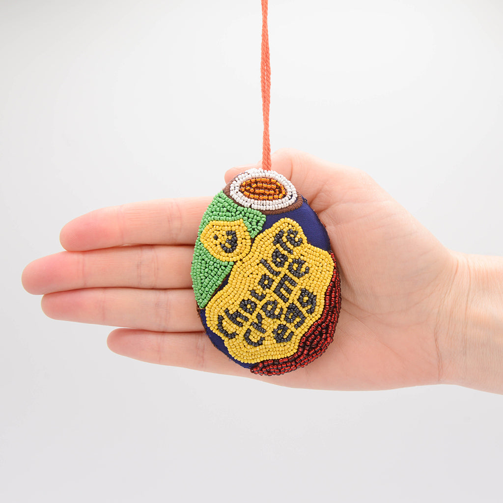 Chocolate Creme Egg Beaded Ornament