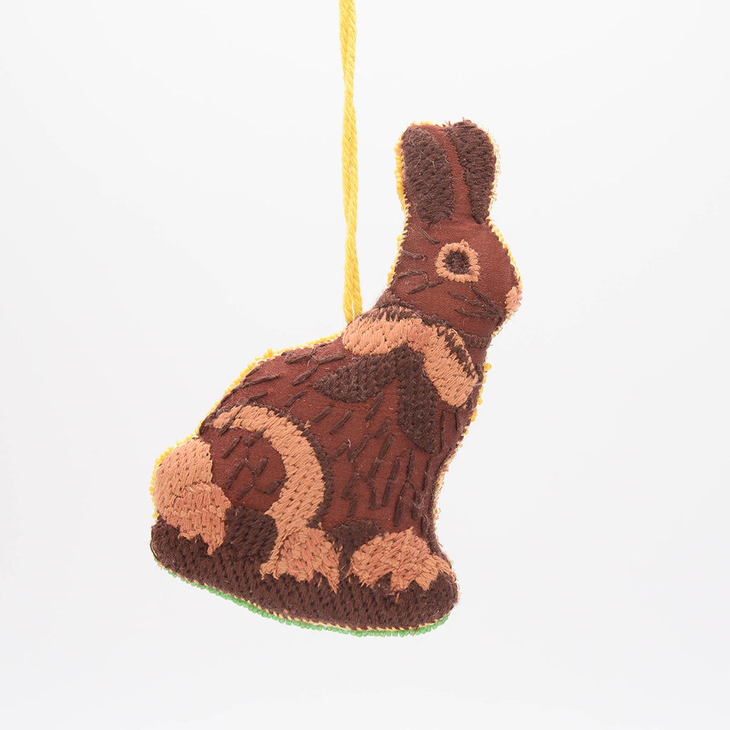 Chocolate Easter Bunny Beaded Ornament