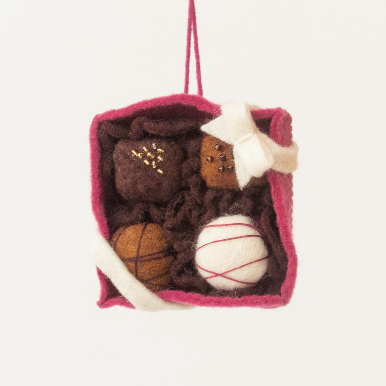 Chocolate Truffle Box Ornament
