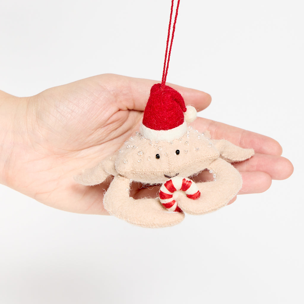 Christmas Crab Ornament