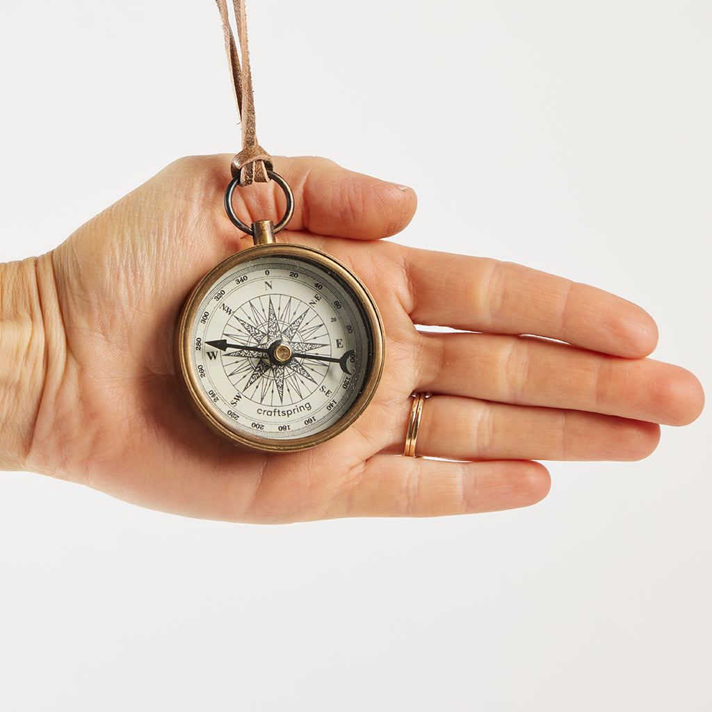 Compass Ornament - Brass