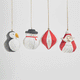 Cotton Mache Ornament - Set of 4