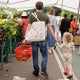 Farmers market cotton tote featuring playful veggie prints – oversized, sturdy bag for produce, books, or everyday use.