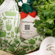 Oversized cotton canvas tote bag with black line illustrations of fruit and veggie ornaments – handmade in Brooklyn by Craftspring and Winter Water Factory
