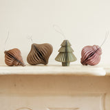 Pastel Honeycomb Paper Ornaments - Set of 4