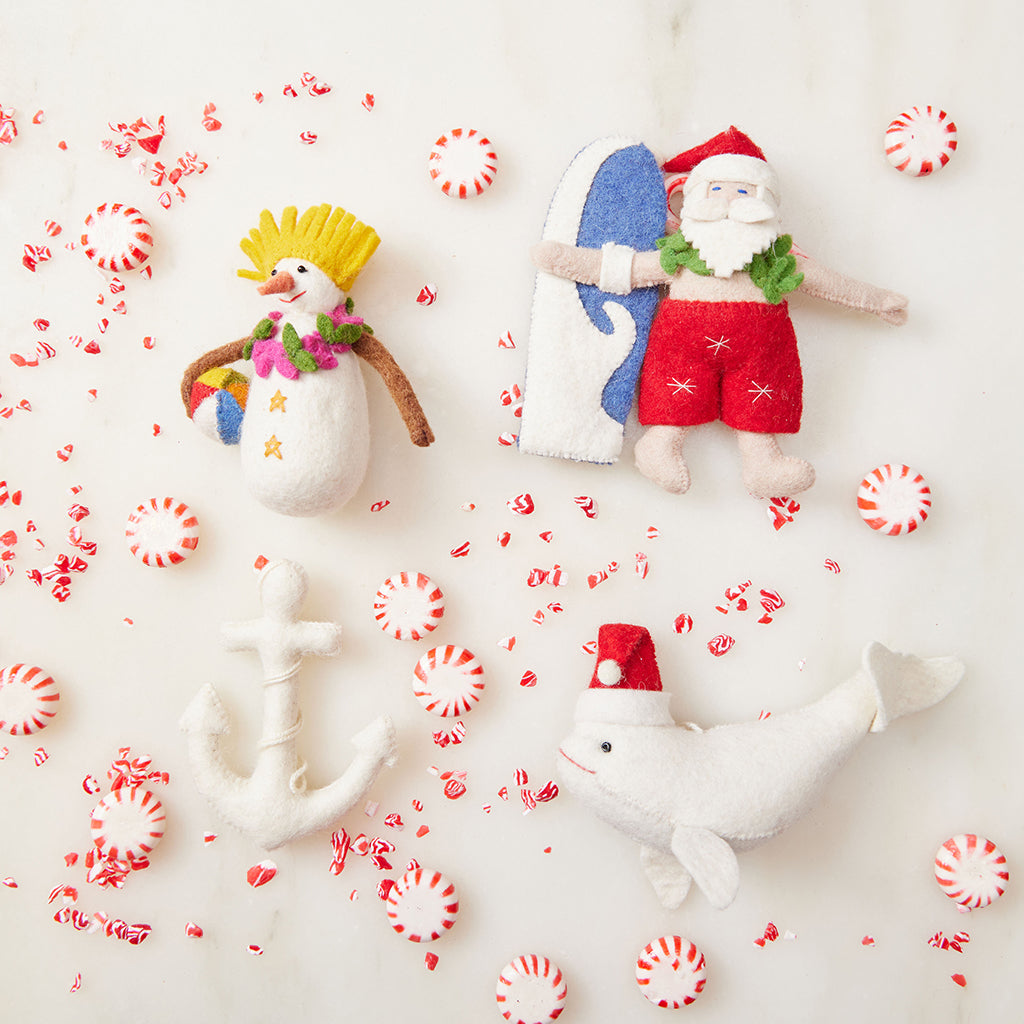 At The Beach Snowman Ornament