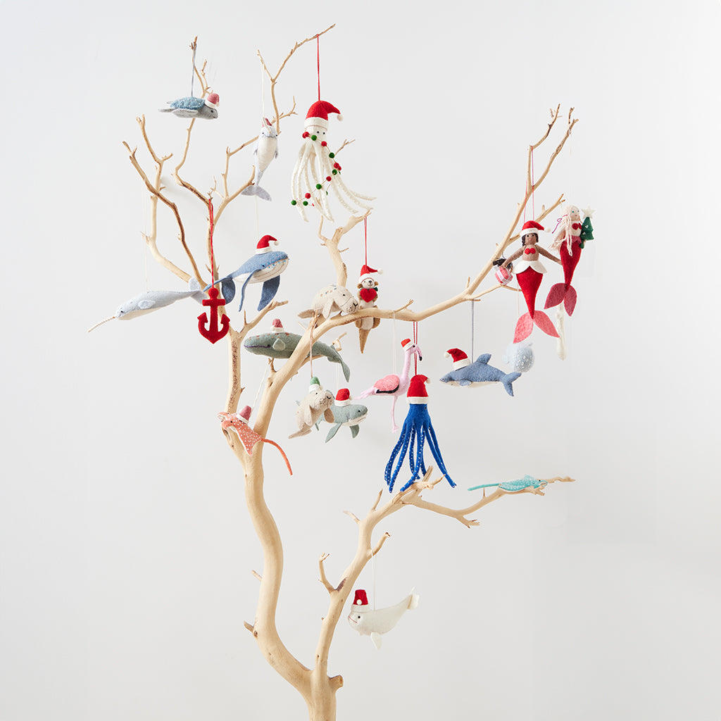 Jolly Santa Shark Ornament
