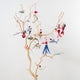 White Santapus with Garland Ornament