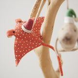 Santa Coral Manta Ornament