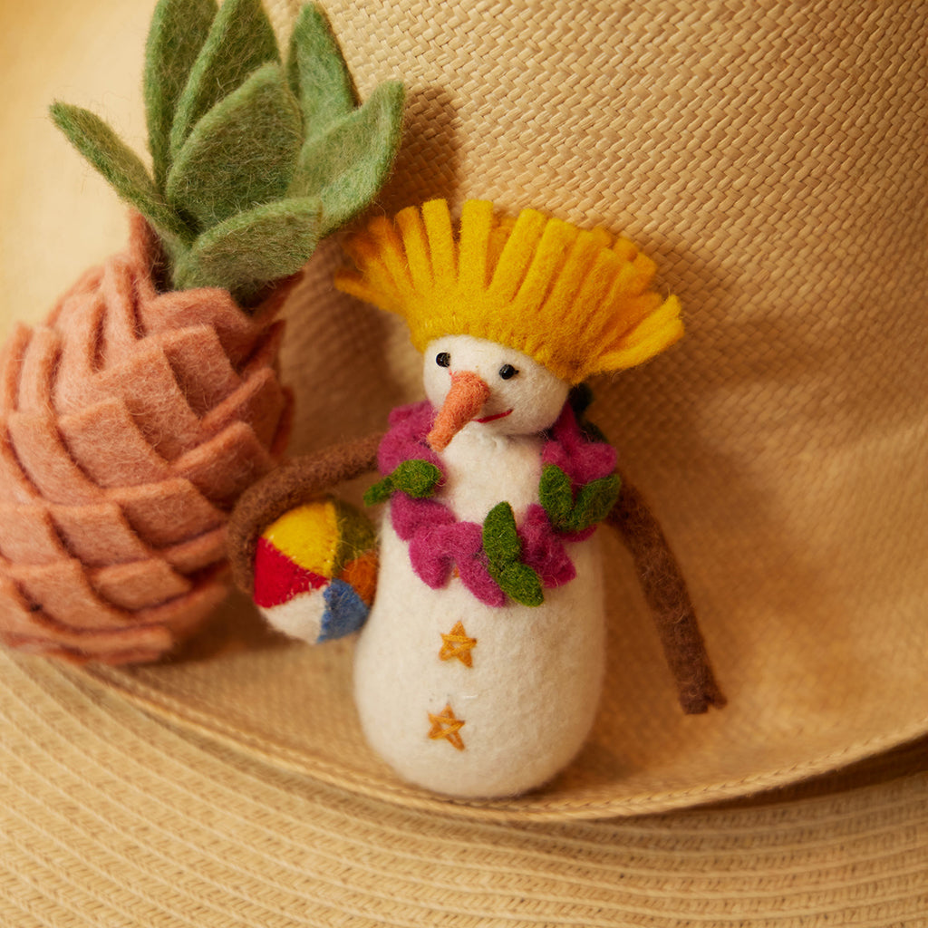 At The Beach Snowman Ornament