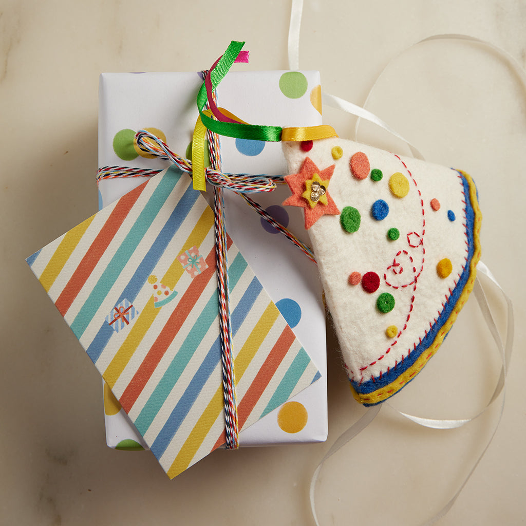 Celebrate Stripes Birthday Greeting Card