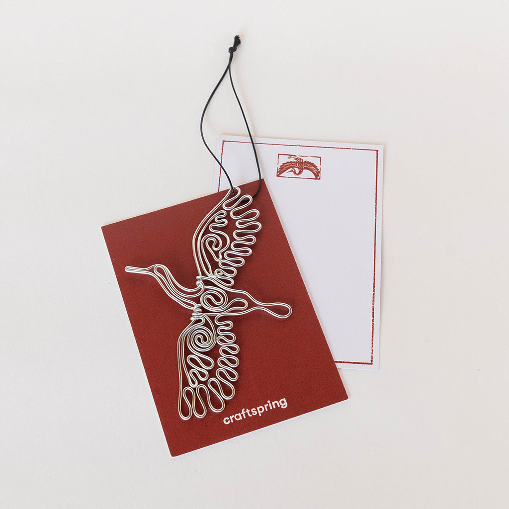 Crane Metal Ornament & Card