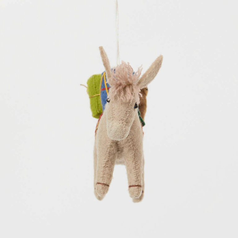 Donkey with Gifts Ornament