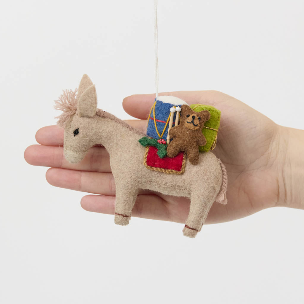 Donkey with Gifts Ornament