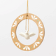 Dove in Wreath Wood Ornament