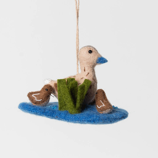Ducks in Pond Ornament