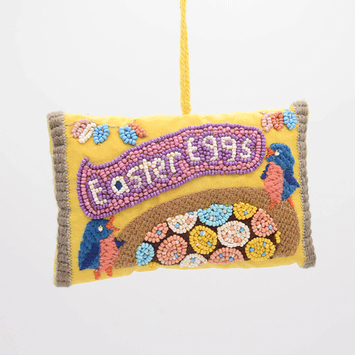 Easter Eggs Candy Bag Beaded Ornament