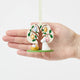 Easter Tree with Bunny Wood Ornament