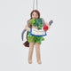 Handmade felt Eve ornament from Craftspring, featuring Eve holding a book of knowledge and an apple, wrapped in leaves with a serpent around her shoulders—heirloom-quality Christmas decor, ethically crafted by artisans using sustainable wool.