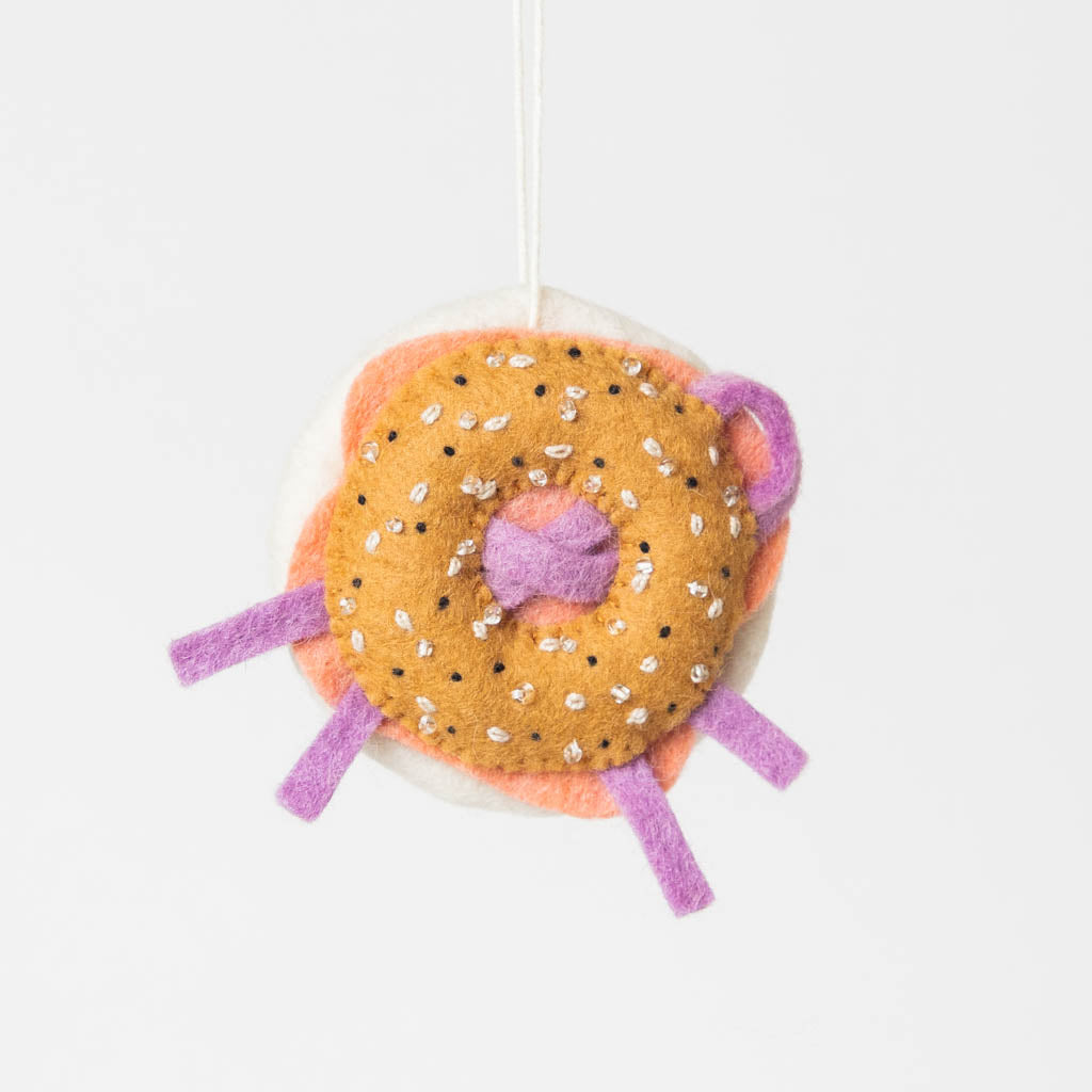 Craftspring Everything Bagel with Lox Ornament