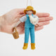 Handcrafted felt farmer with chicken and eggs – spring ornament symbolizing abundance, care, and homegrown joy.