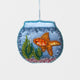 Make a splash with our whimsical Fishbowl Beaded Ornament! 🐠✨ This beautifully handcrafted ornament captures the charm of a beloved goldfish swimming peacefully through its miniature underwater world. Featuring a shimmering sequined goldfish, vibrant hand-beaded aquatic plants, and a sparkling fishbowl outlined with delicate glass beads, every detail is carefully stitched by hand to create a dazzling keepsake.