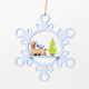 Forest Frost Snowflake Wood Ornament
