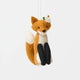 A charming felt fox bride ornament that blends woodland whimsy with romantic elegance—perfect for celebrating brides, weddings, and love-filled moments.