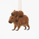A needle-felted alpaca wool capybara and baby ornament from Peru, symbolizing calm, nurturing love, and gentle family bonds—perfect for meaningful gifting and cozy decor.
