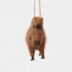 A needle-felted alpaca wool capybara and baby ornament from Peru, symbolizing calm, nurturing love, and gentle family bonds—perfect for meaningful gifting and cozy decor.