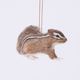 Handmade felt Fuzzy Chipmunk ornament from Craftspring rotating to show front, side, and back views — needle-felted with stripes along its back and a sweet face, ethically crafted by artisans using sustainable wool.