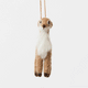 An irresistibly sweet, needle-felted alpaca wool fawn ornament from Peru, featuring delicate white spots, soft fuzzy textures, and lifelike details—bringing the gentle magic of woodland creatures to your Christmas tree.