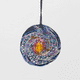 Beaded galaxy Christmas ornament featuring spiral Milky Way design with detailed embroidery. Handmade satin decoration for stargazers and space lovers. GIF

